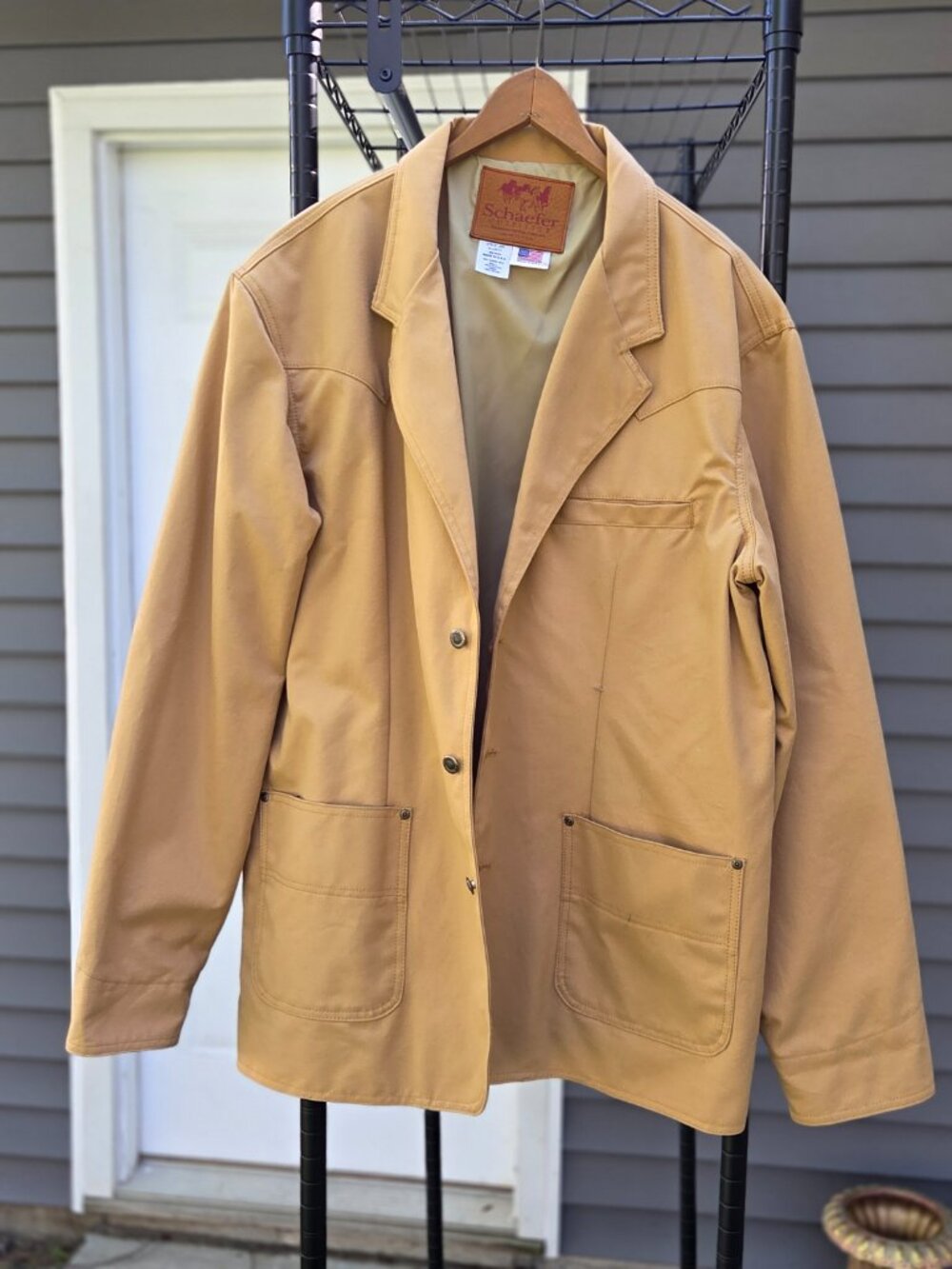 Schaefer Outfitter Drifter Jacket Mens Large XL Suntan Canvas Western Ranch NWOT